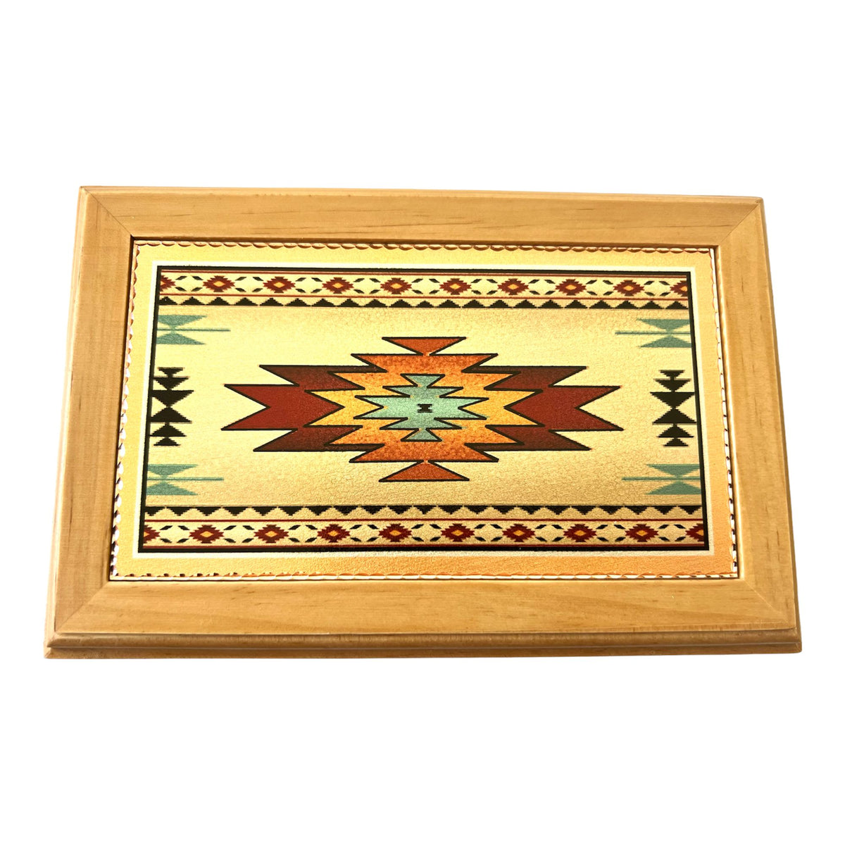 Western yellowish copper wooden handmade box