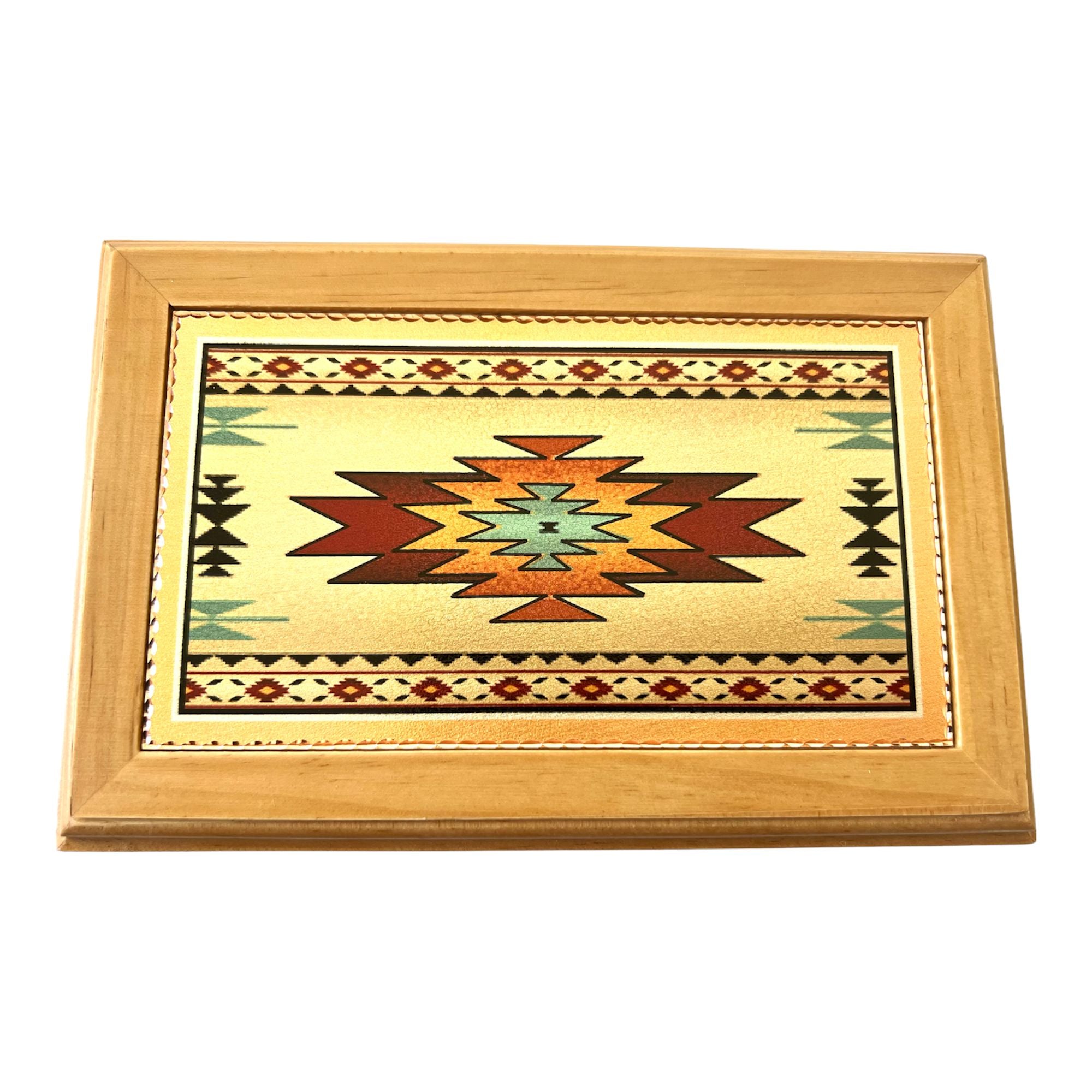 Western yellowish copper wooden handmade box