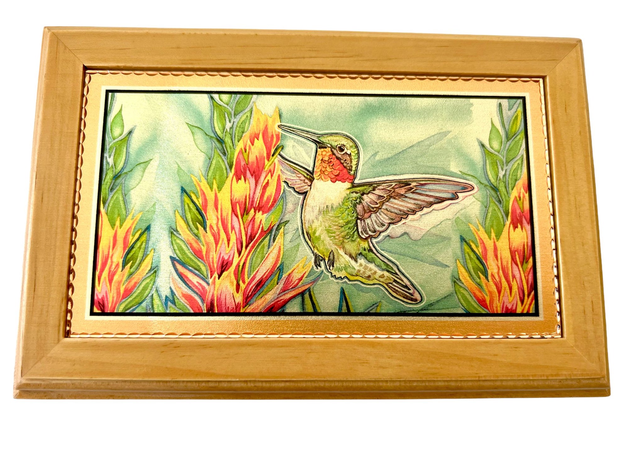 hummingbird wooden box