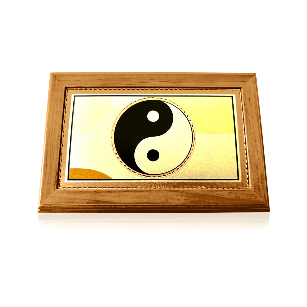Yin Yang copper wooden box
