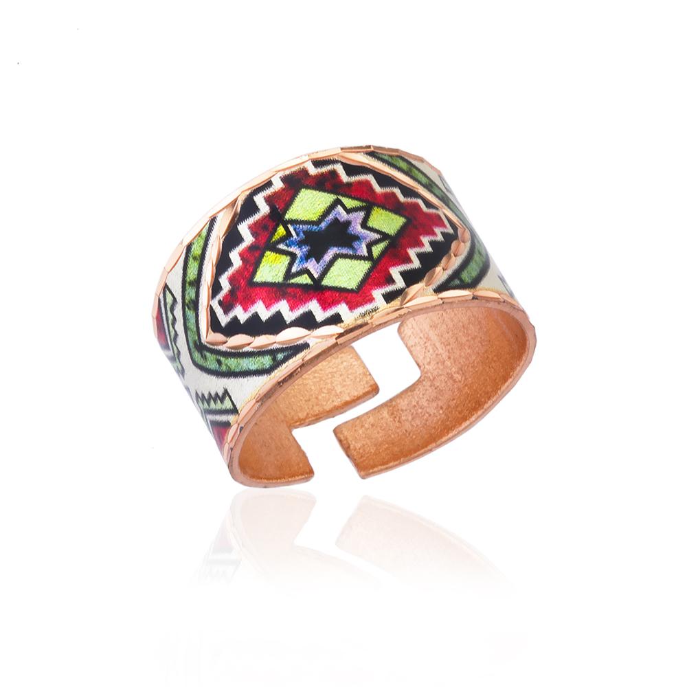 Colorful southwestern star design ring