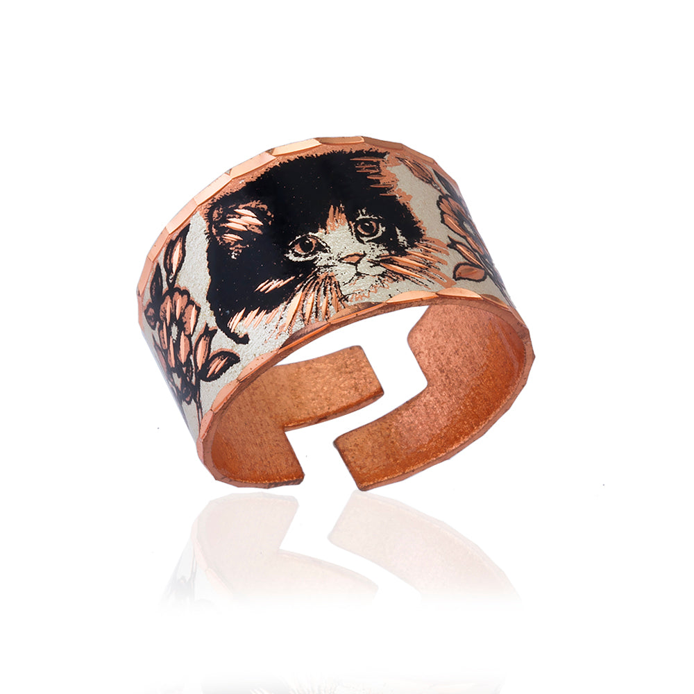 Black Cat design ring