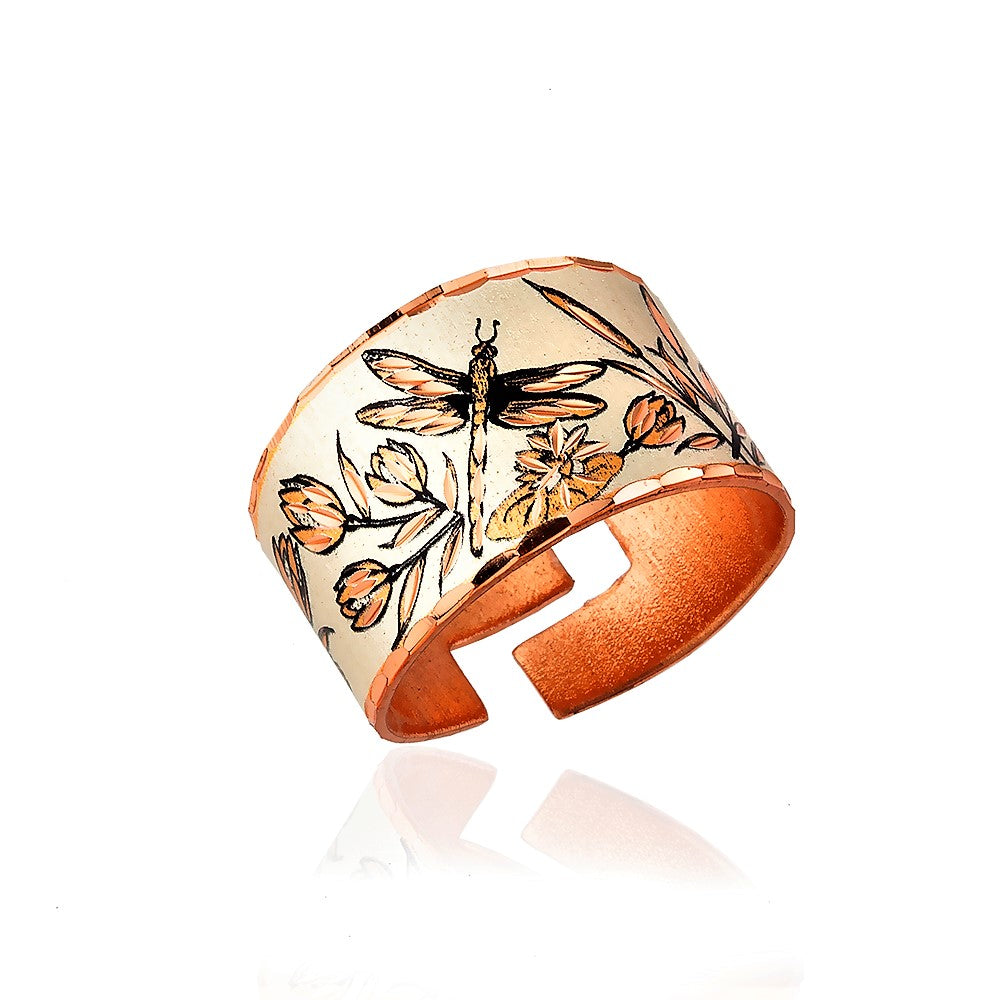 dragonfly adjustable handmade ring