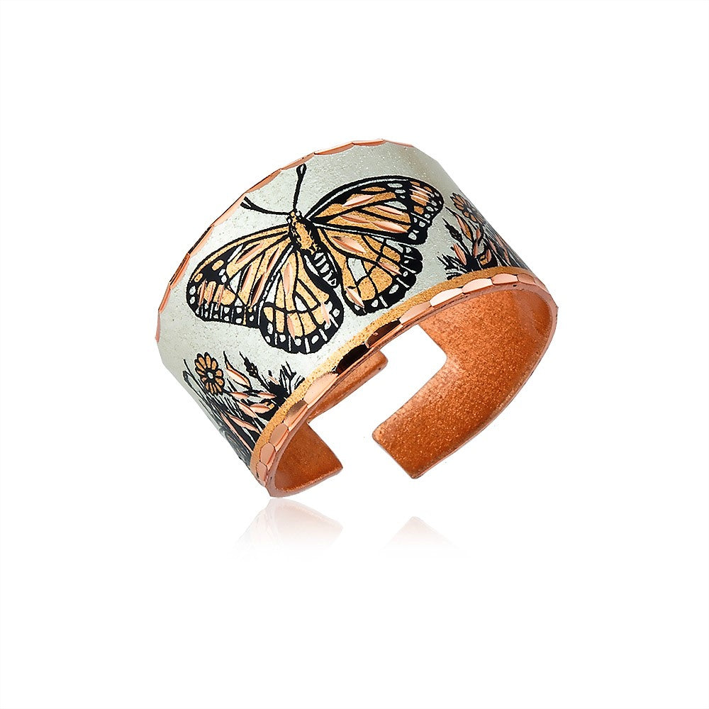 monarch butterfly adjustable handmade ring