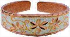 silver background daisy flower design ring