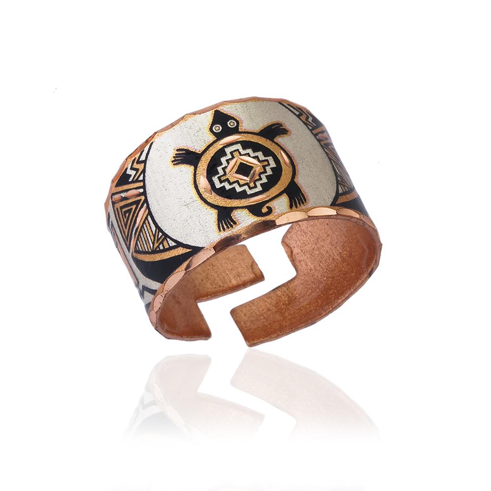 Native turtle design ring