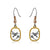 Humingbird design silver and gold tiny earrings