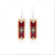 Red black western design earrings