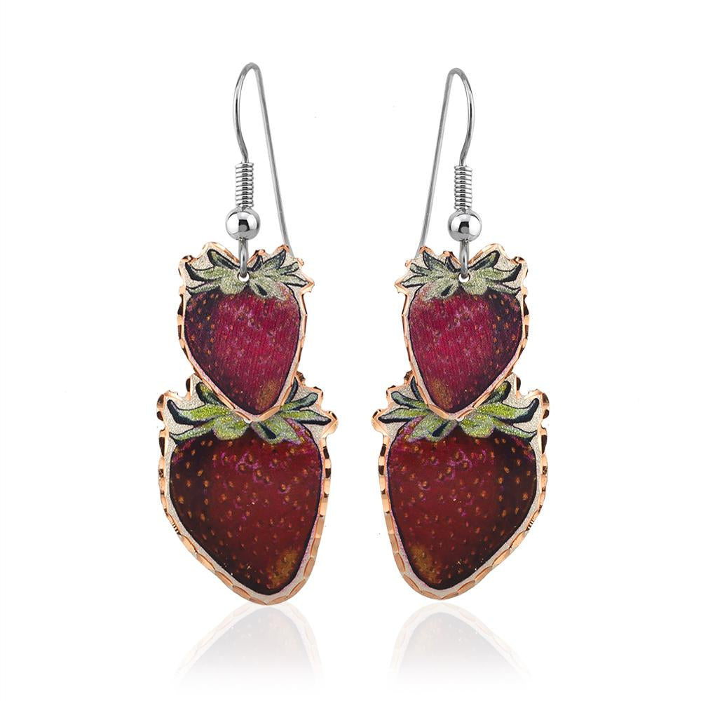 Strawberry design earrings
