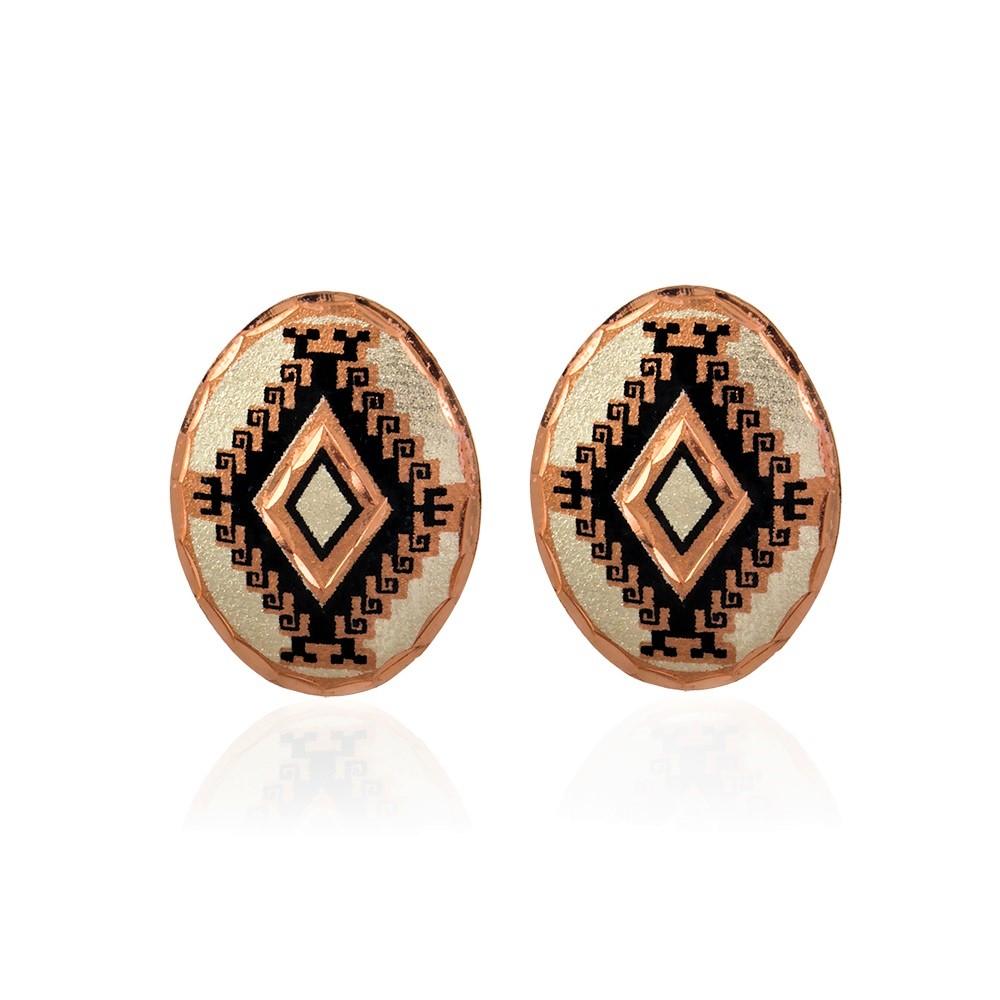 Southwestern design stud earrings