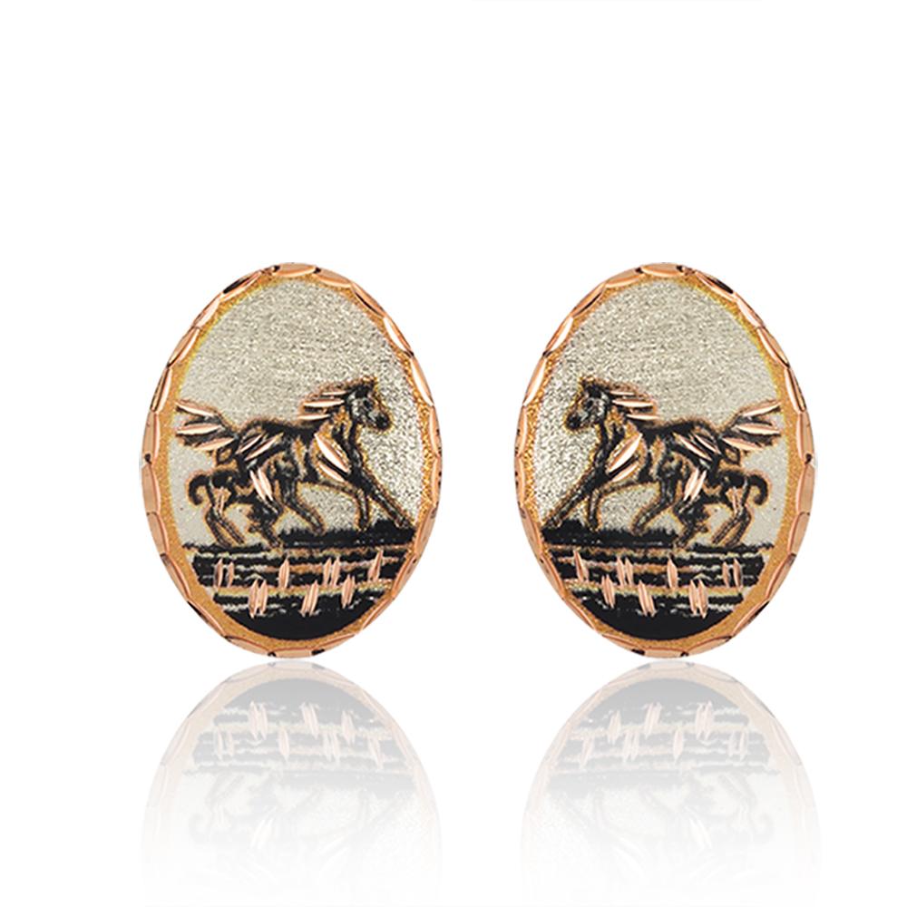 Horse design stud earrings