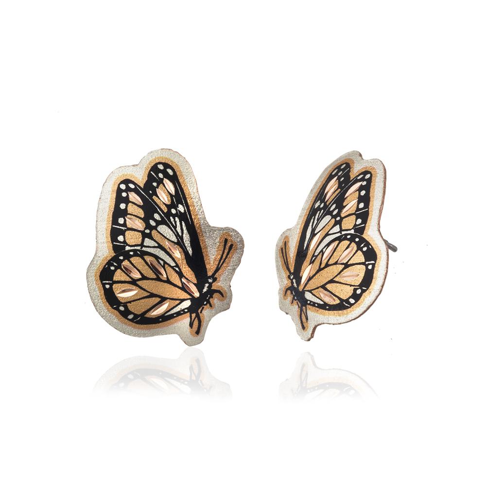 Butterfly stud earrings