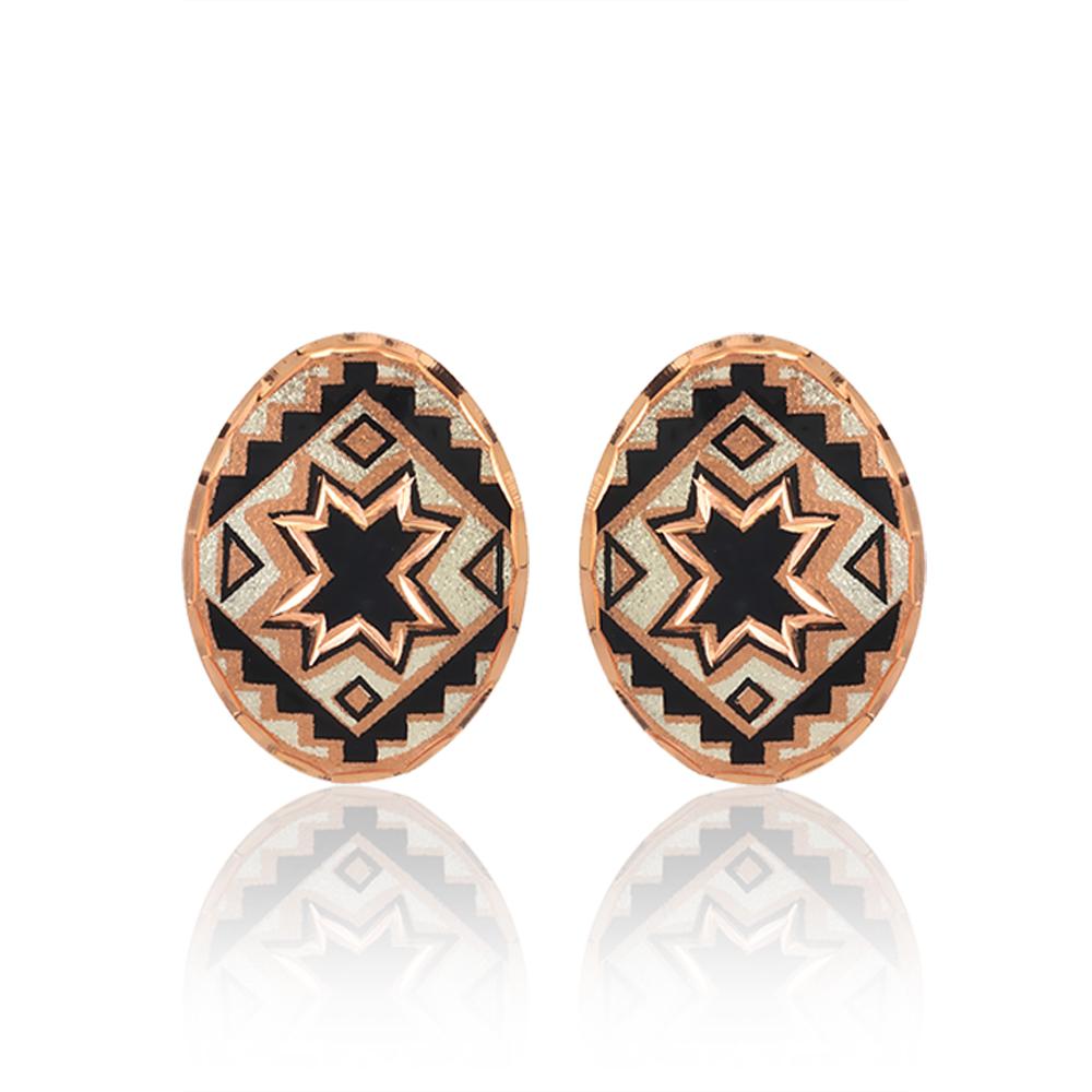 Southwestern star native american stud design earrings