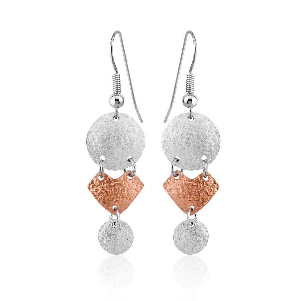 Plain multiple pieces copper earrings