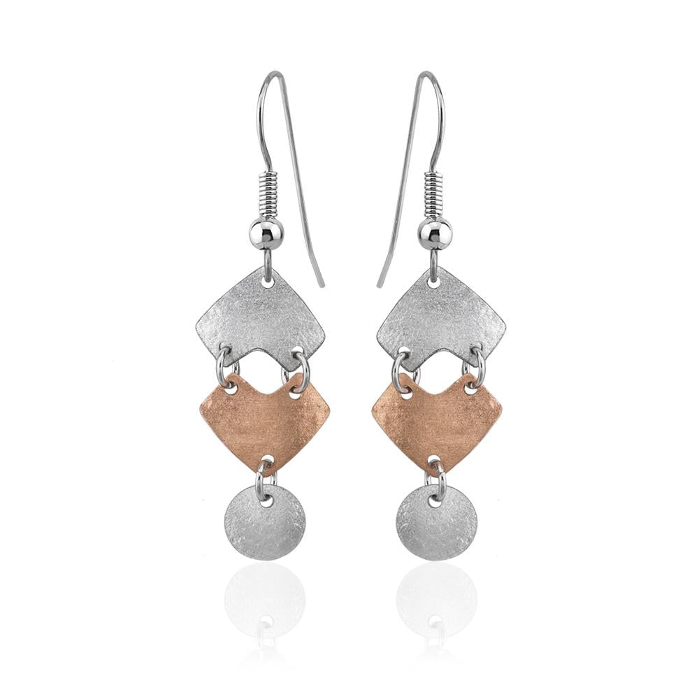 Plain multiple pieces copper earrings