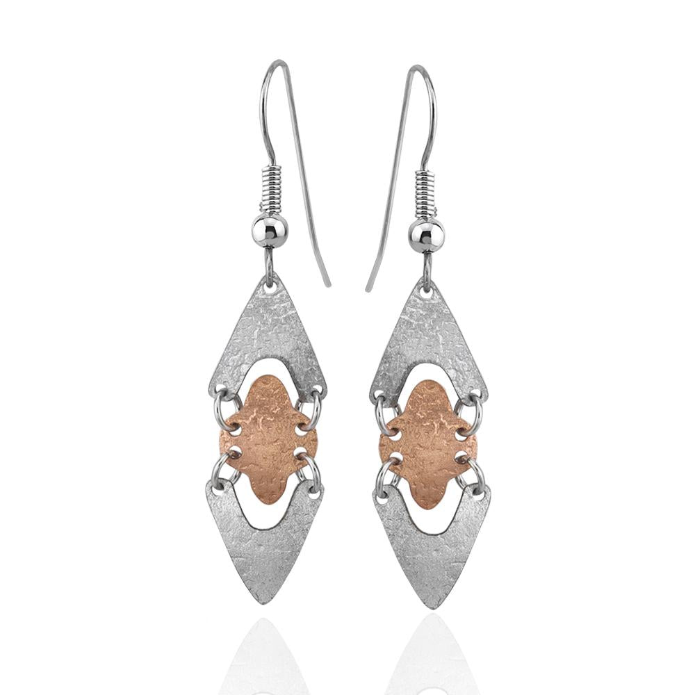 Plain multiple pieces copper earrings