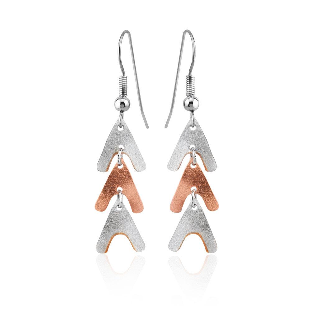 Plain multiple pieces copper earrings