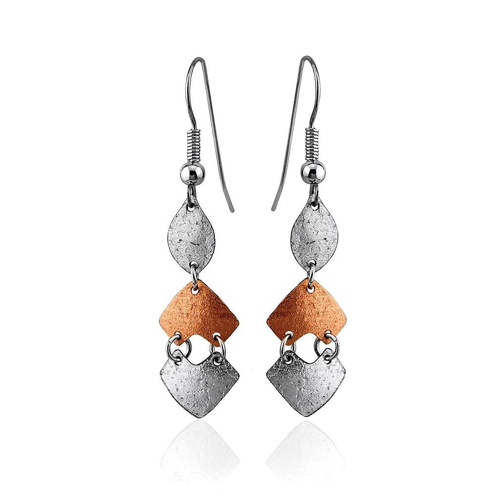 Plain multiple pieces copper earrings