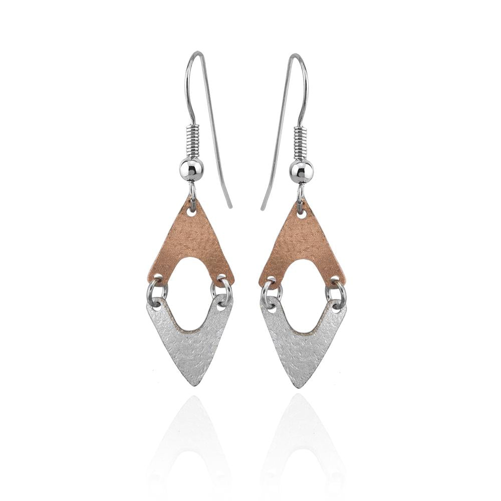 Plain multiple pieces copper earrings