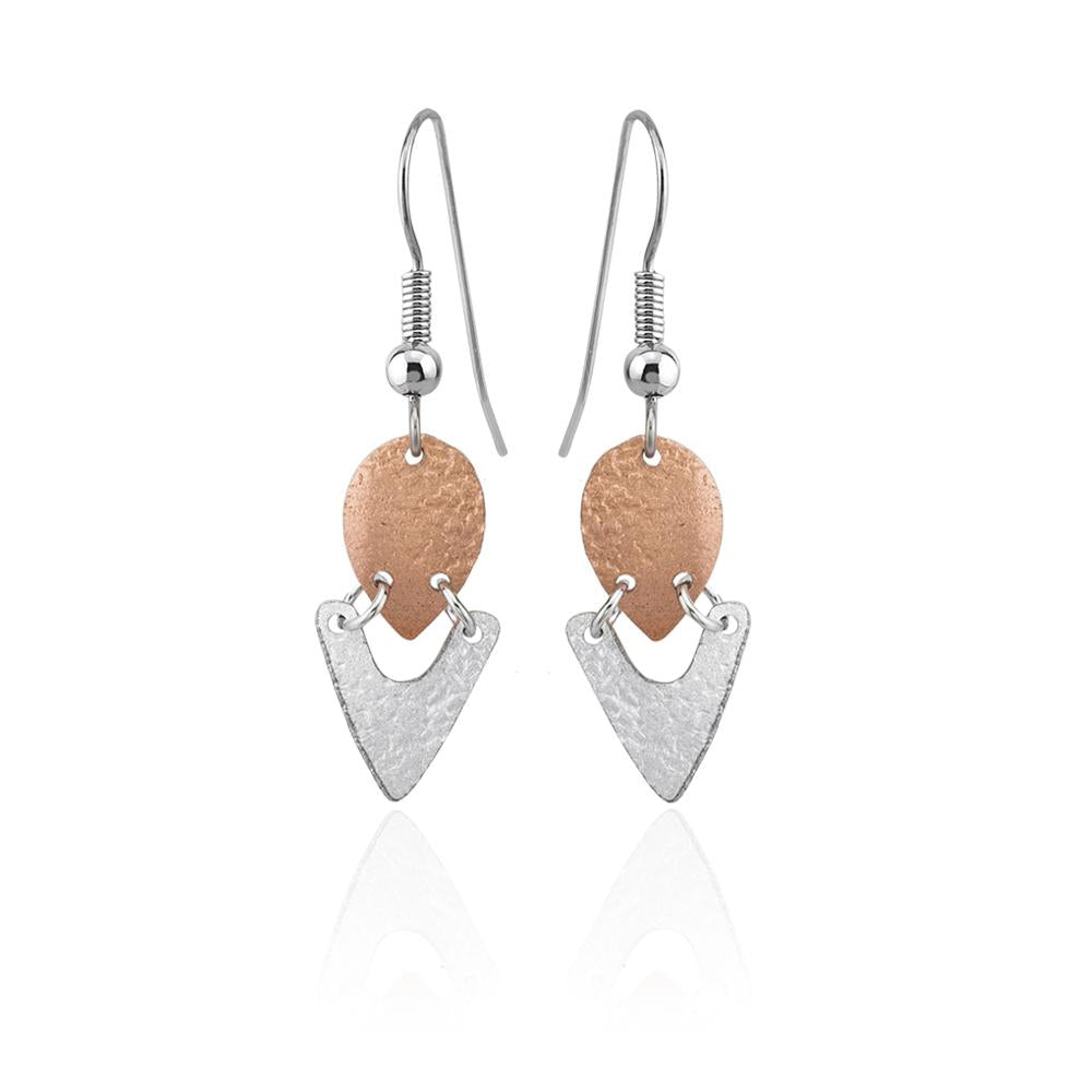 Plain multiple pieces copper earrings
