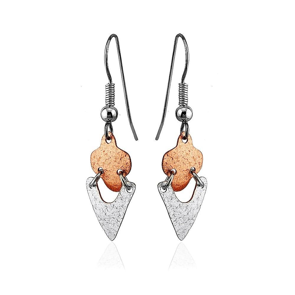 Plain multiple pieces copper earrings