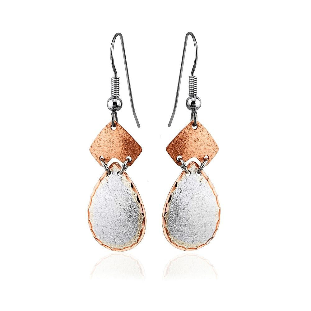 Plain multiple pieces copper earrings