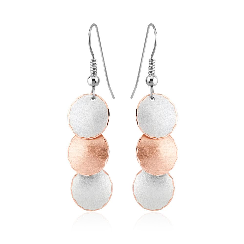 Plain multiple pieces copper earrings