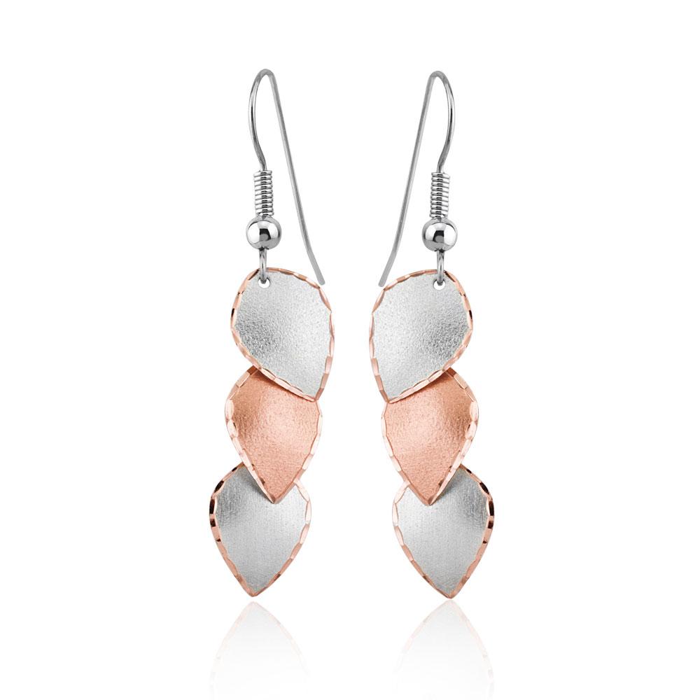 Plain multiple pieces copper earrings