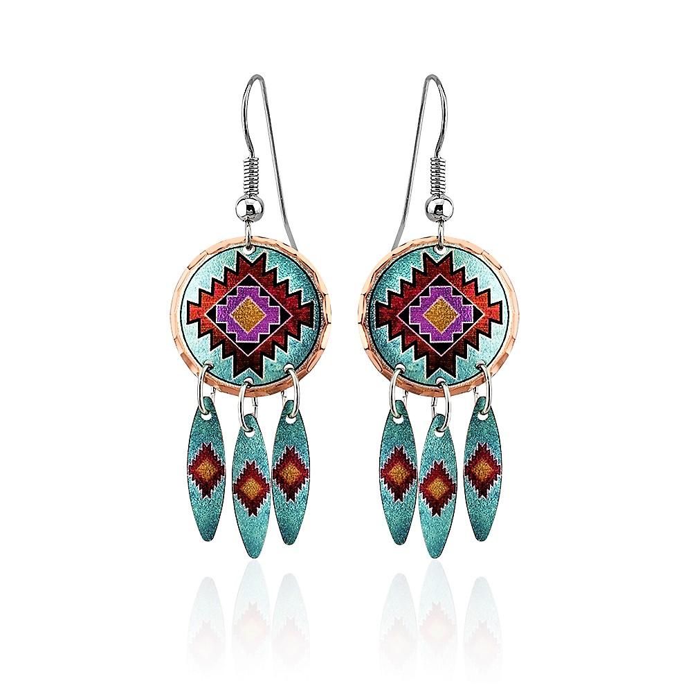 Colorful dreamcatcher earrings