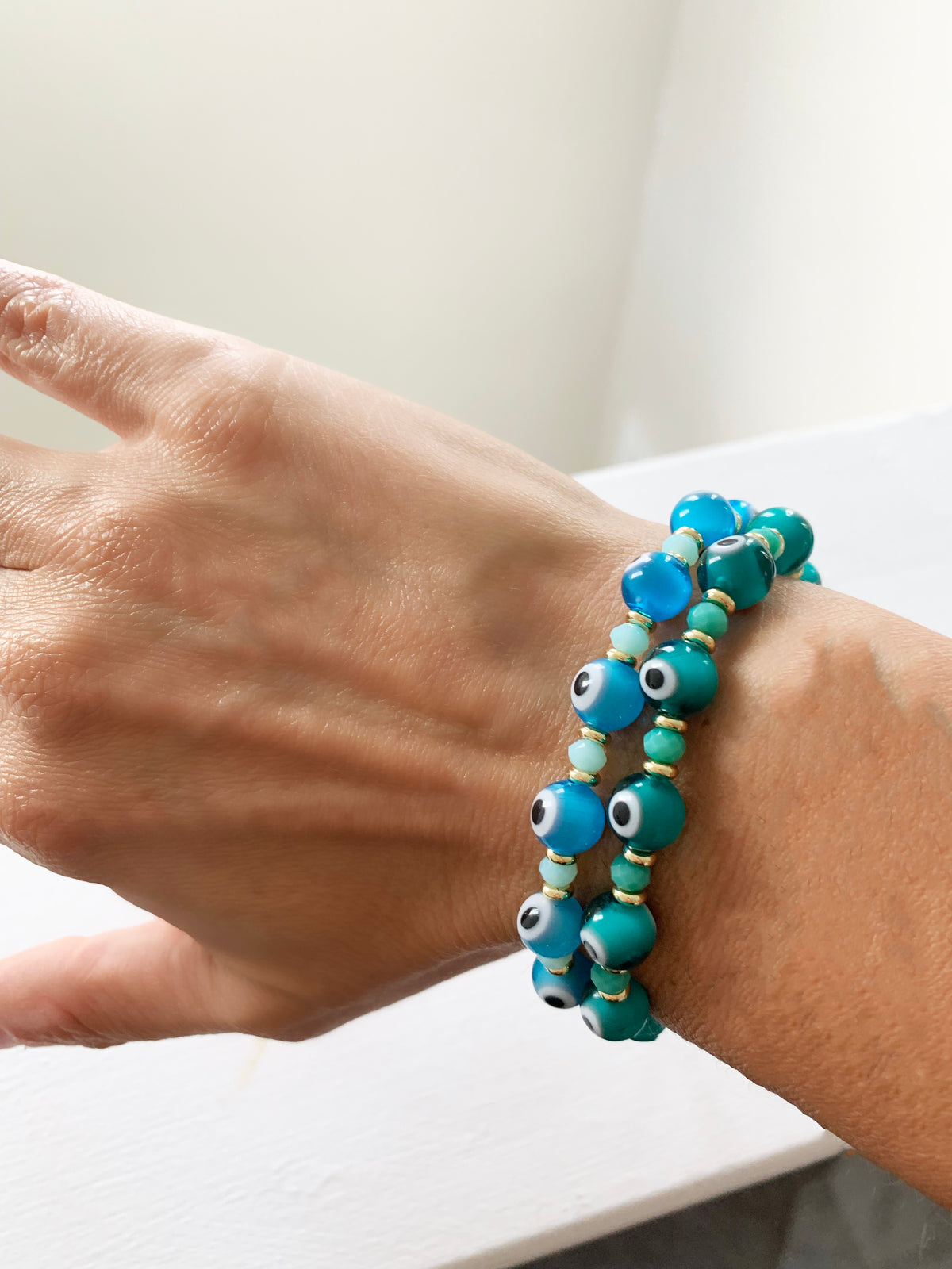 Evil eye silk thread adjustable bracelet