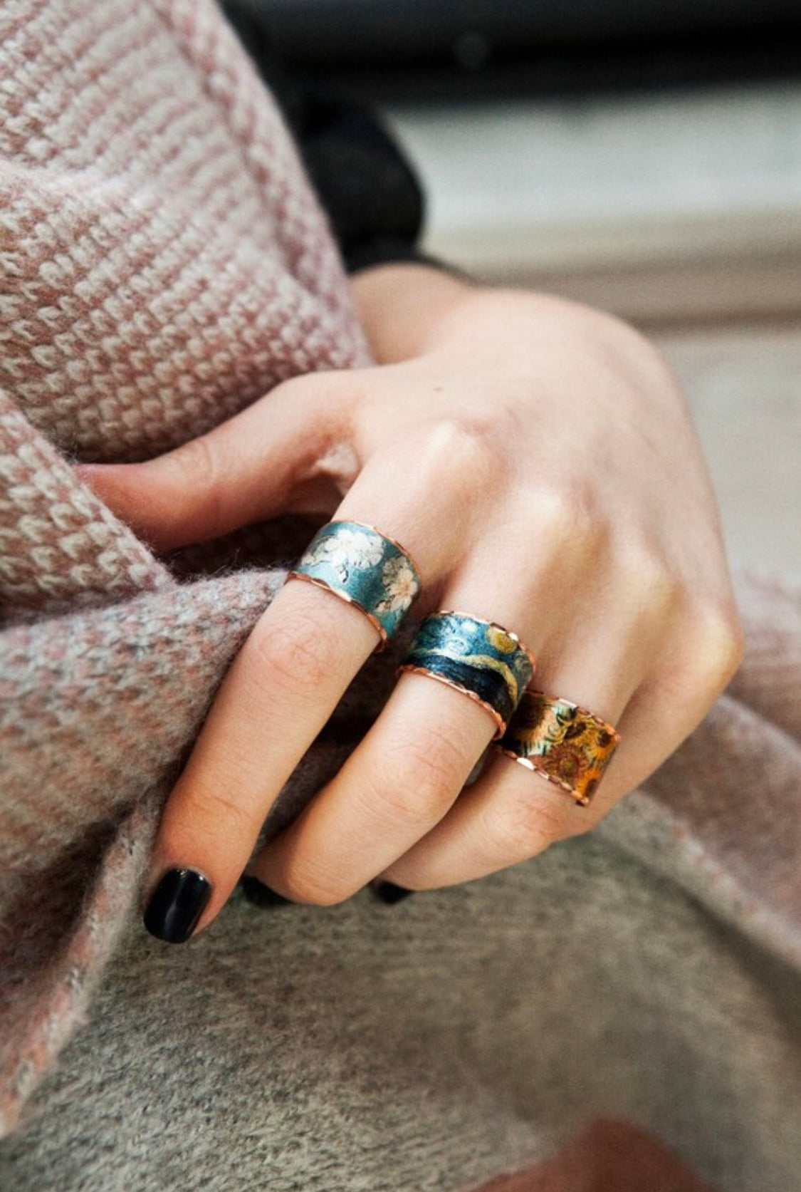 Van Gogh Sun Flower Ring