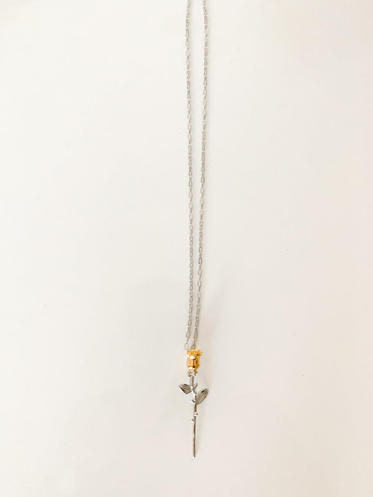 Rose stainless steel necklace