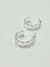 Chain style silver color hoop earrings