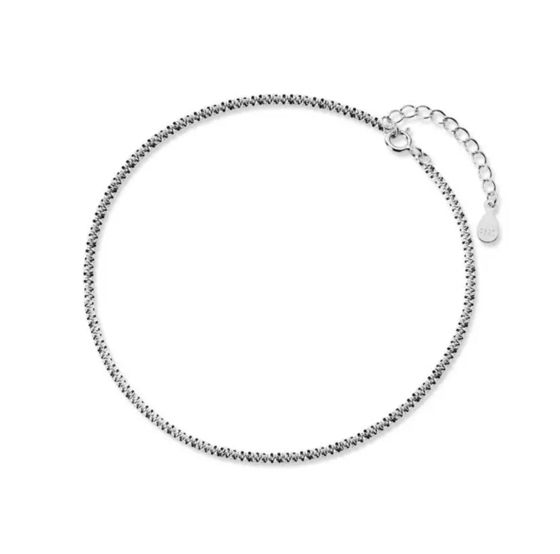 Simple design 925 silver anklet