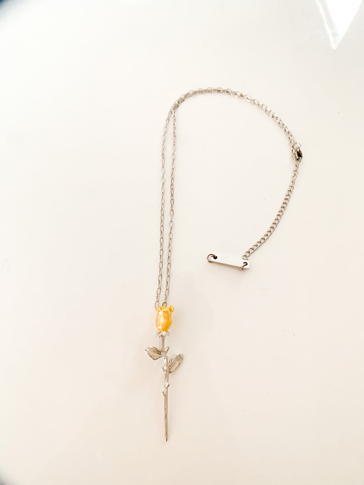 Rose stainless steel necklace